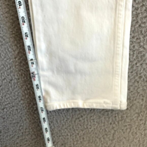 AMO Chloe Crop Jeans In‎ Sea Salt White Denim Organic Cotton - Picture 6 of 16